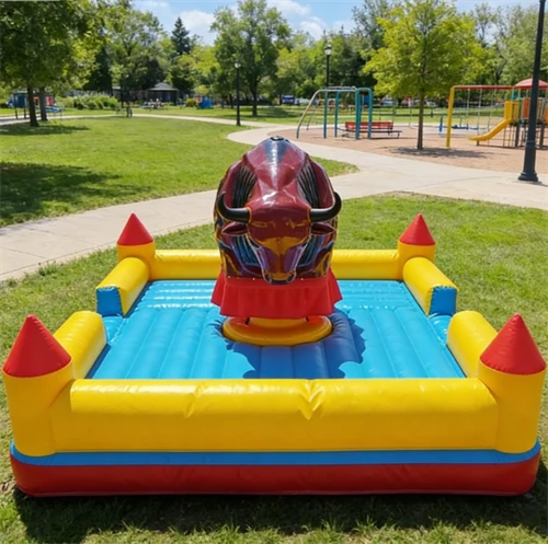 Inflatable Bull Ride Mechanical Rodeo Game factory