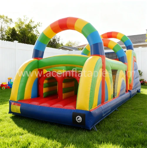Rainbow Inflatable Obstacle Course