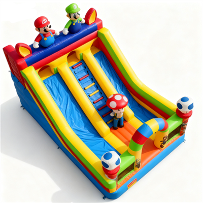 Casa de rebote inflable para fiesta con tobogán