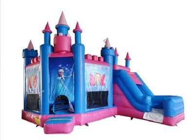 Castillo hinchable de princesa con tobogán